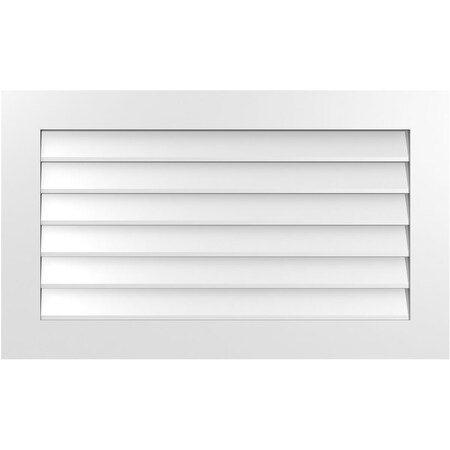 Ekena Millwork Vertical Surface Mount PVC Gable Vent: Non-Functional, w/3-1/2"W x 1"H, Standard Frame, 40"W x 24"H GVPVE40X2401SN